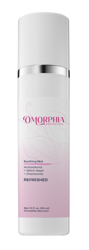 Omorphi skincare Refreshed antioxidant with pink label on white background
